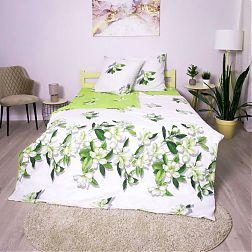 Комплект постельного белья Евромакси, поплин (Яблоневый цвет)