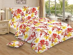 Комплект постельного белья Евромакси, бязь "Люкс" (Аквилегия)