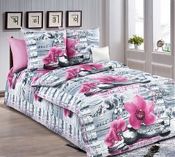 Комплект постельного белья 1,5-спальный, бязь "Люкс" (Орхидея)